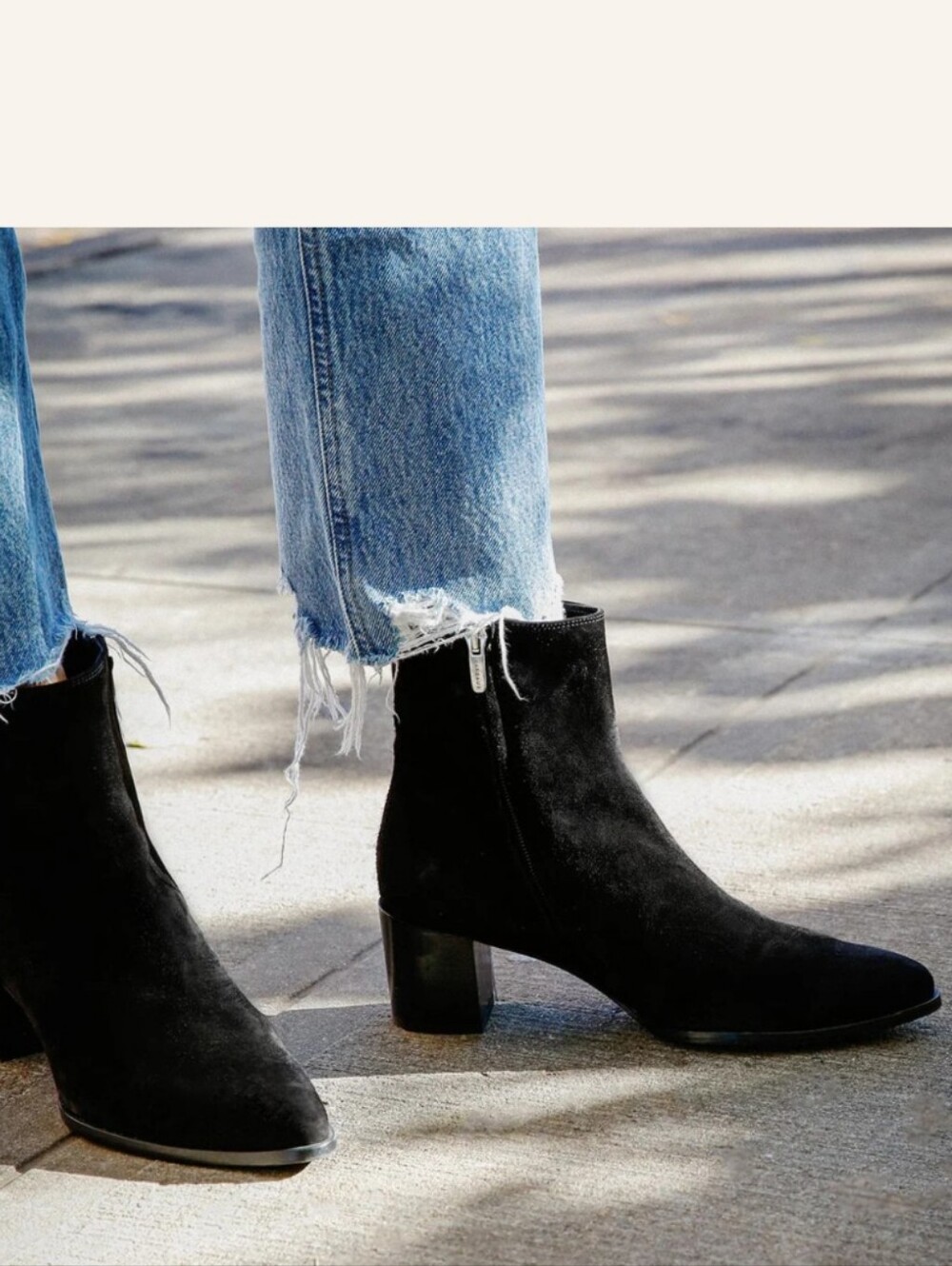 Margaux The Downtown Boot, Black Suede Ankle Booties, US 8 (EU 38) Wide